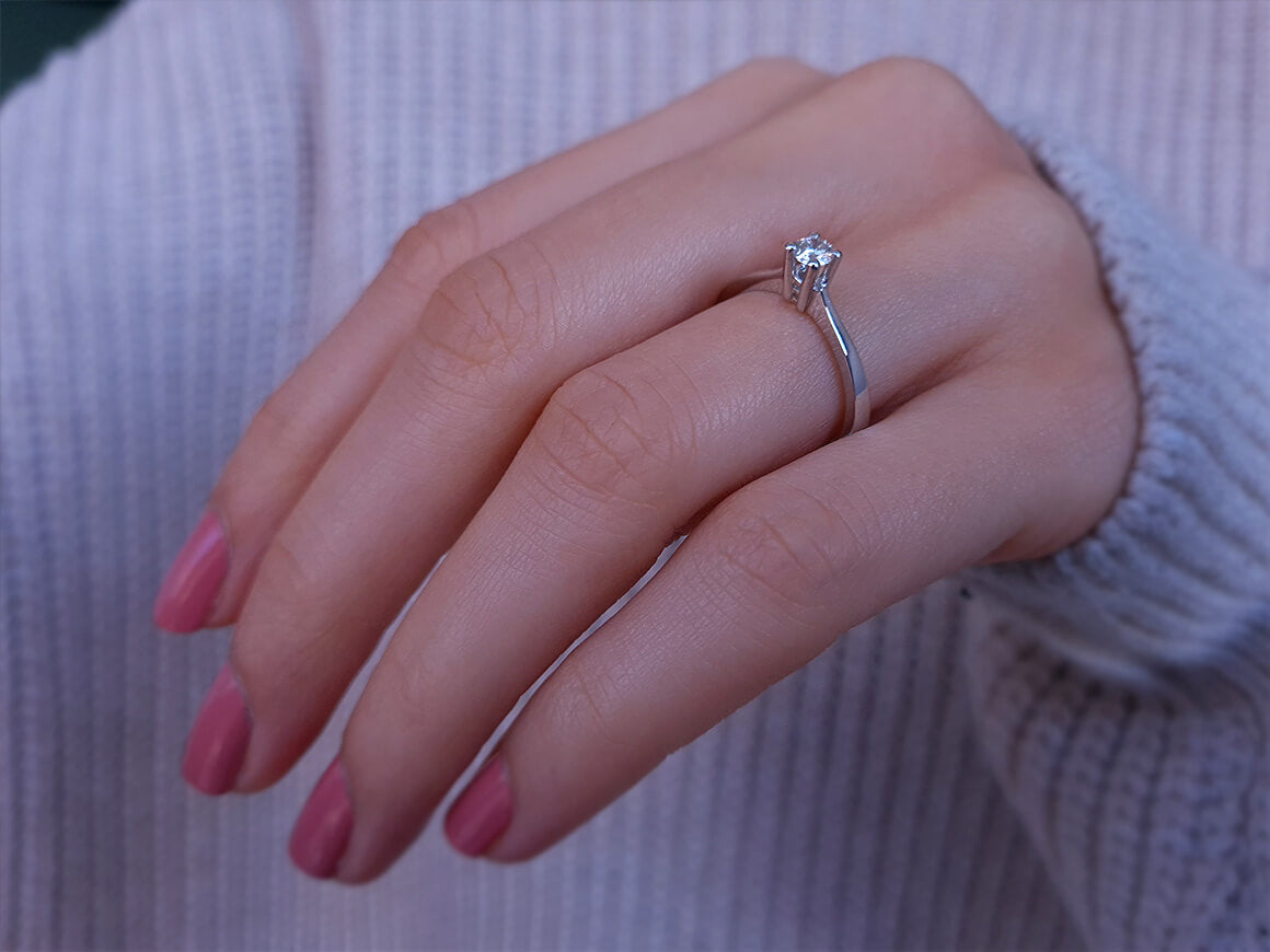 0.20 carat diamond solitaire ring