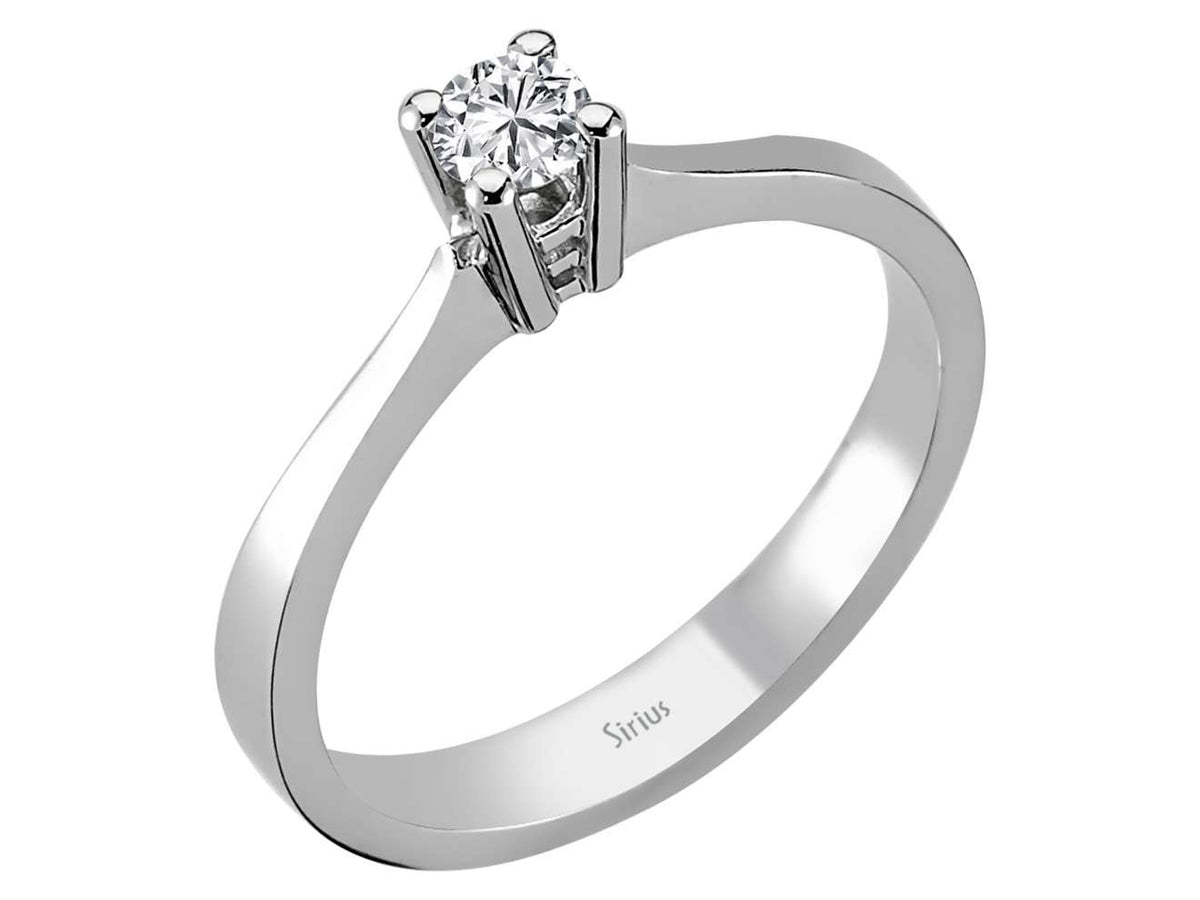 0,20 Carat Diamant Solitär Ring - handgefertigter Diamantschmuck aus Feingold | Sirius Diamant