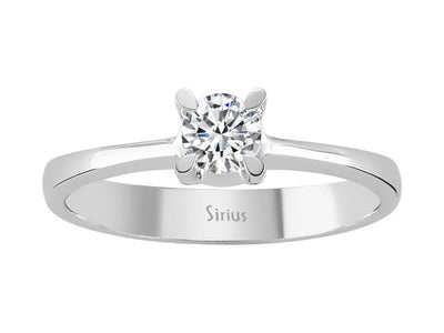 F color 0.31 carat diamond solitaire ring