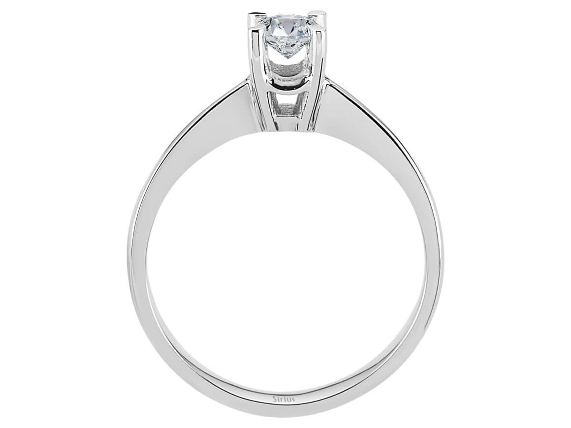 F Farbe 0,31 Karat Diamant Solitärring - handgefertigter Diamantschmuck aus Feingold | Sirius Diamant