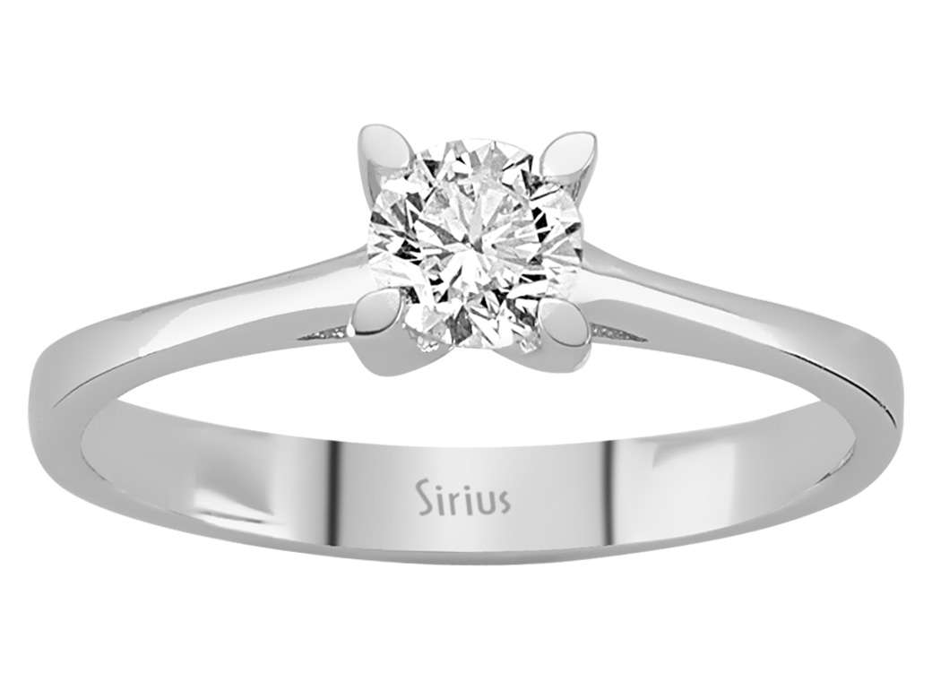Bague solitaire en diamant de 0,43 carat couleur G