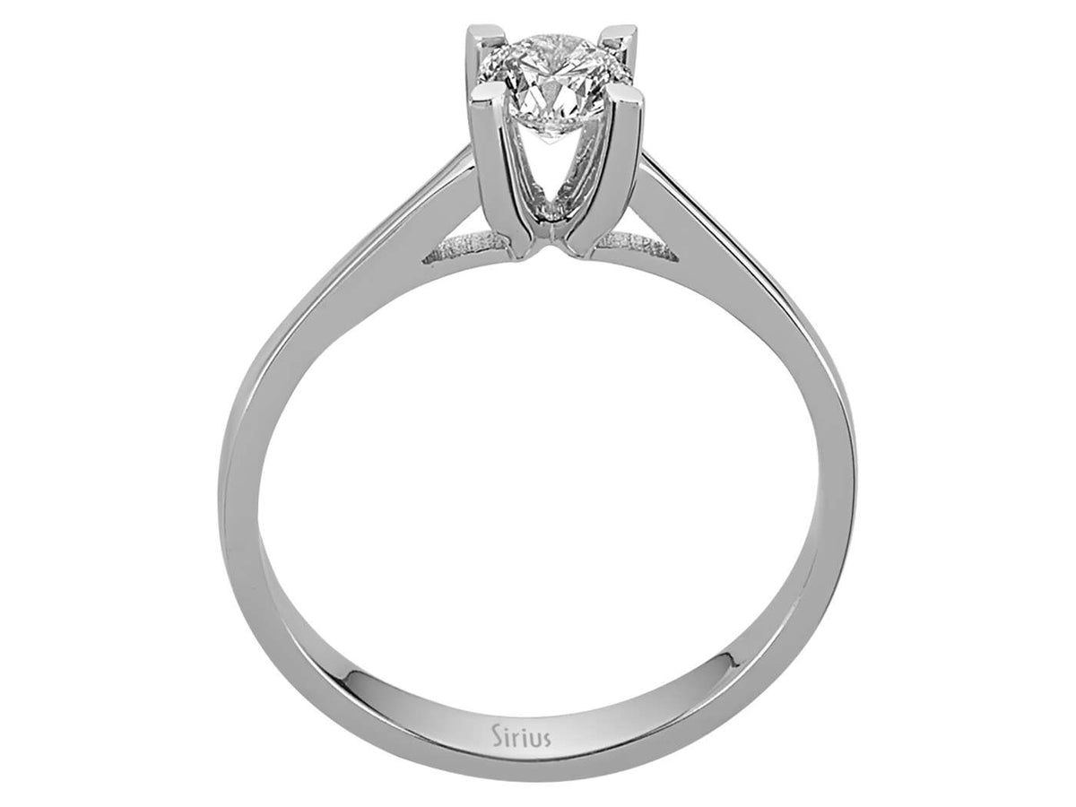 G Farbe 0,43 Karat Diamant Solitärring - handgefertigter Diamantschmuck aus Feingold | Sirius Diamant