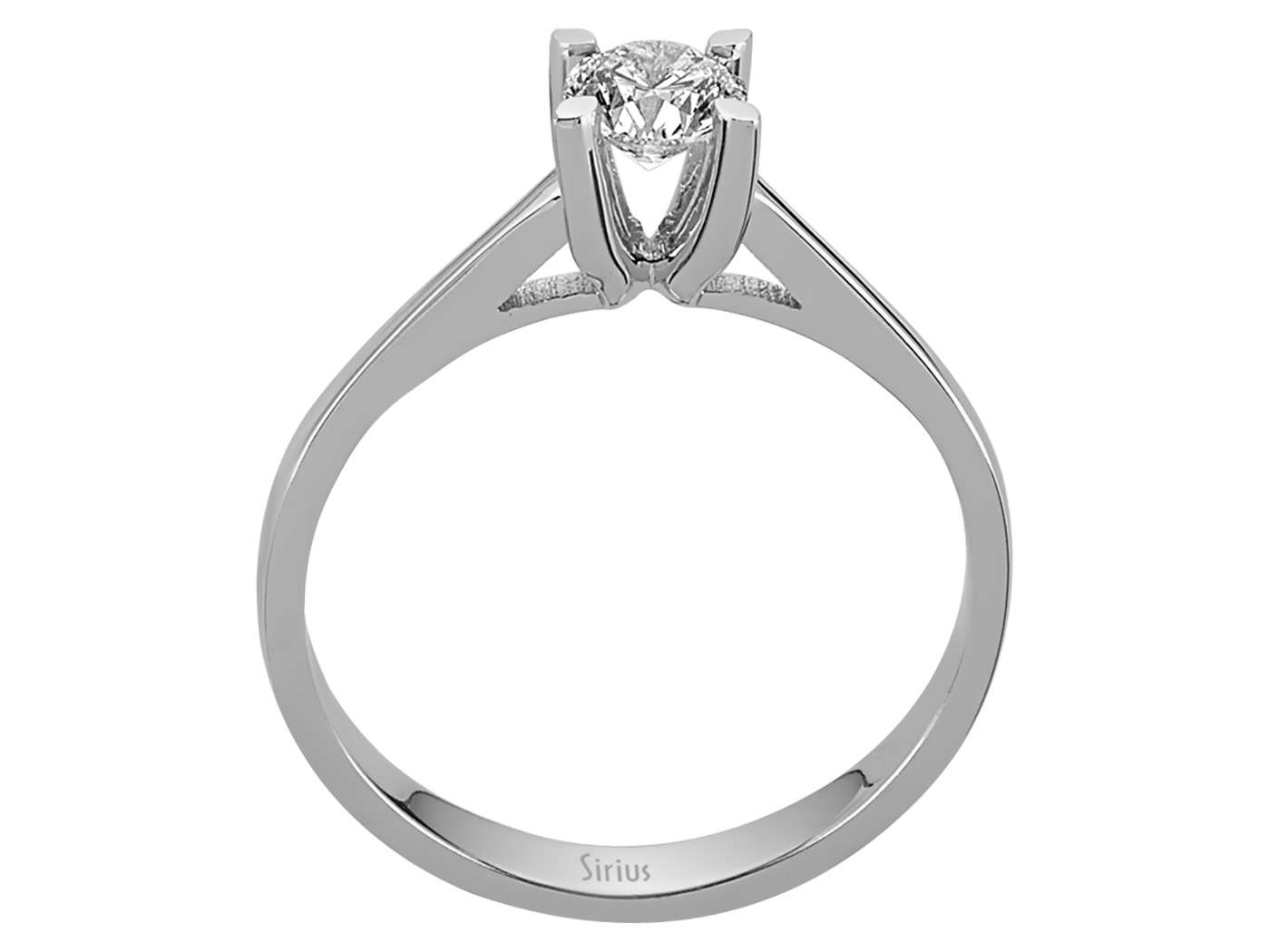 Bague solitaire en diamant de 0,43 carat couleur G
