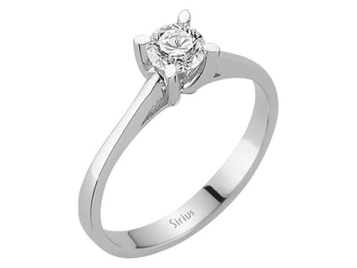 Bague solitaire en diamant de 0,43 carat couleur G