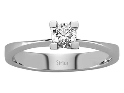 F color 0.31 carat diamond solitaire ring