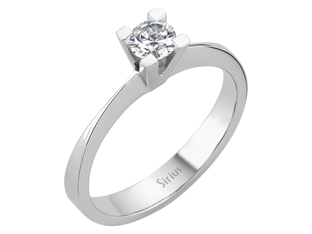 F Farbe 0,31 Karat Diamant Solitärring - handgefertigter Diamantschmuck aus Feingold | Sirius Diamant