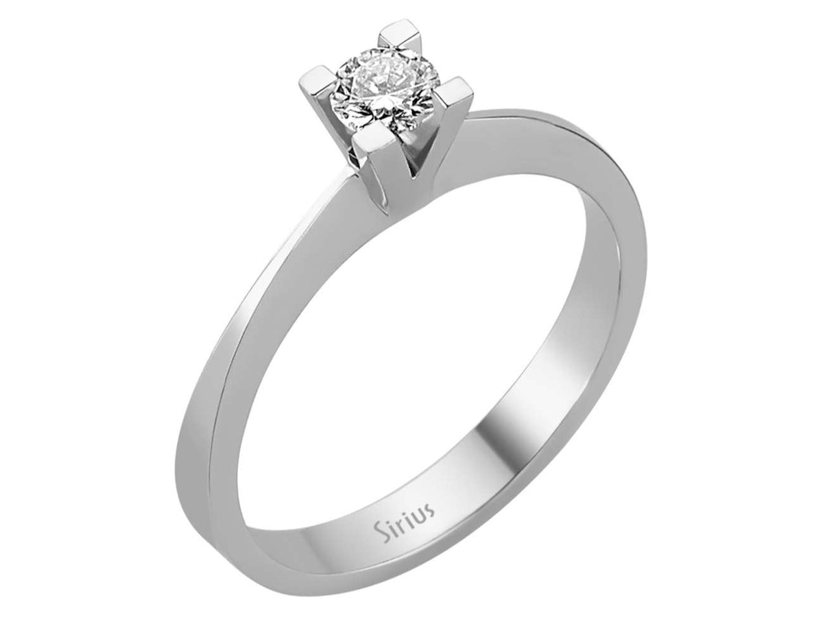 G-Farbe 0,23 Karat Diamant-Solitärring - handgefertigter Diamantschmuck aus Feingold | Sirius Diamant