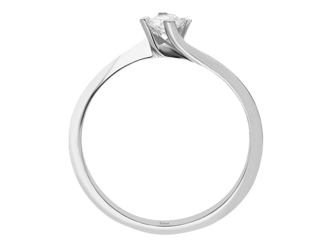 0,15 Karat Diamant Solitär Ring - handgefertigter Diamantschmuck aus Feingold | Sirius Diamant