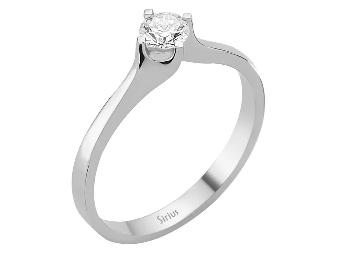 0,25 Karat Diamant Solitär Ring - handgefertigter Diamantschmuck aus Feingold | Sirius Diamant