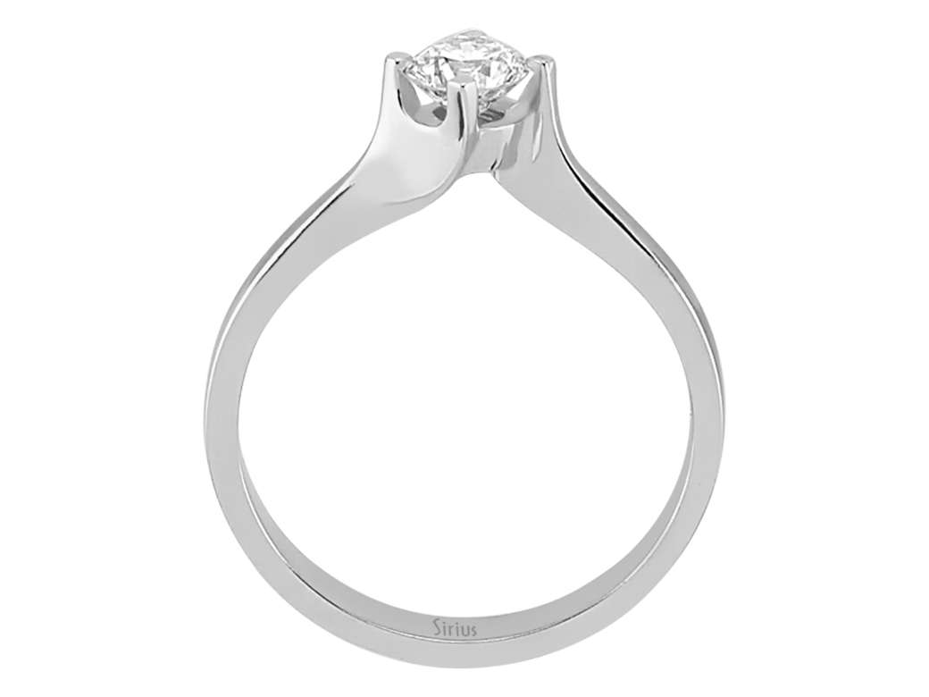 0,41 Karat Diamant Solitär Ring - handgefertigter Diamantschmuck aus Feingold | Sirius Diamant