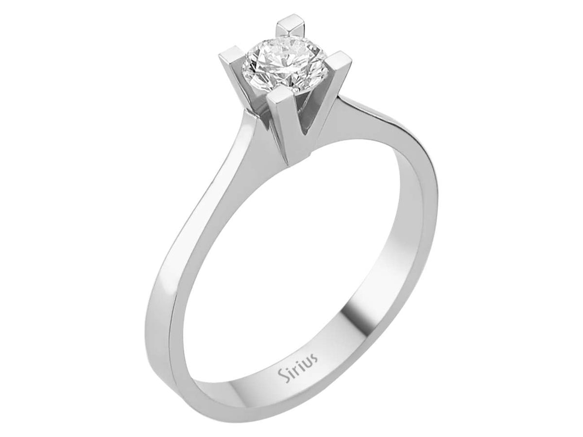 0,38 Karat Diamant Solitär Ring - handgefertigter Diamantschmuck aus Feingold | Sirius Diamant