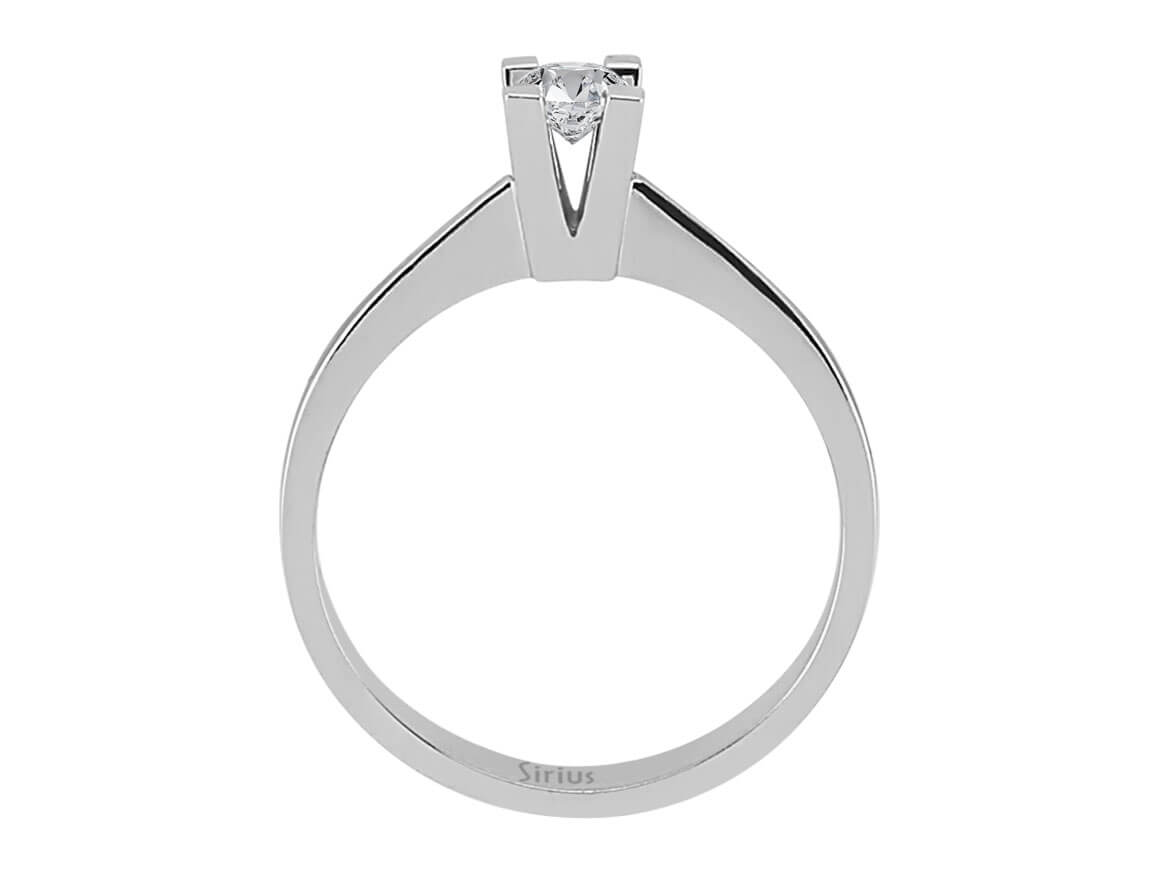 0,18 Karat Diamant Solitär Ring - handgefertigter Diamantschmuck aus Feingold | Sirius Diamant