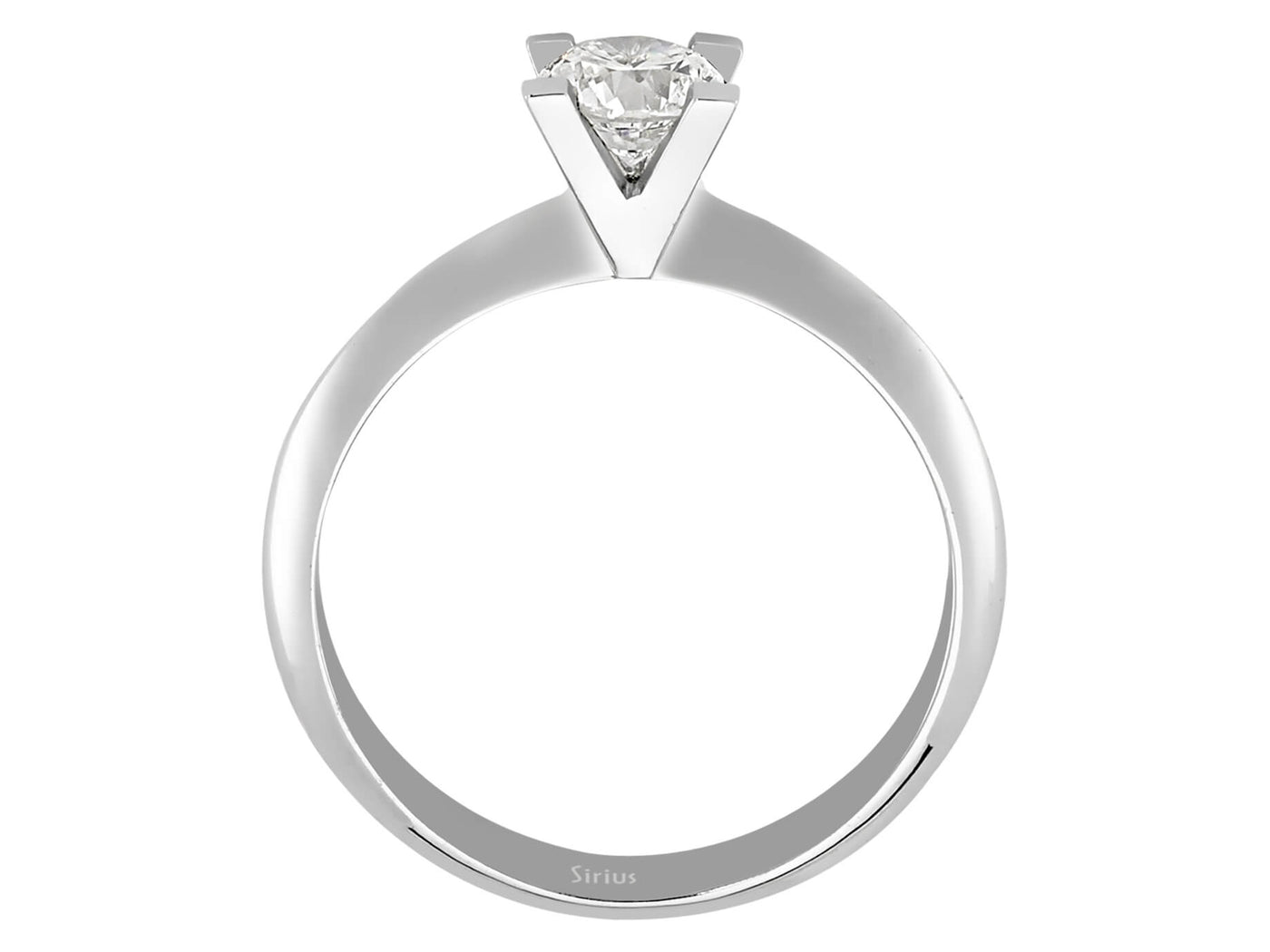 0.50 carat diamond solitaire ring in 18 K