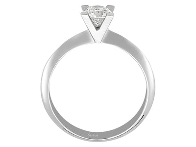 0.50 carat diamond solitaire ring in 18 K
