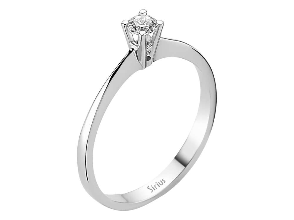 0,15 Karat Diamant Solitär Ring - handgefertigter Diamantschmuck aus Feingold | Sirius Diamant
