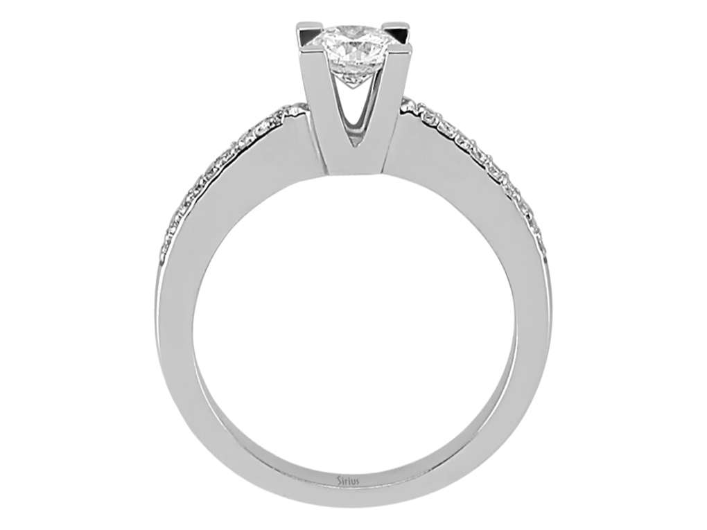 insgesamt 0,49 Karat Diamant Solitär Ring – handgefertigter Diamantschmuck aus Feingold | Sirius Diamant