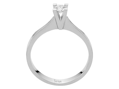 F Color 0.19 Carat Diamond Soltaire Ring