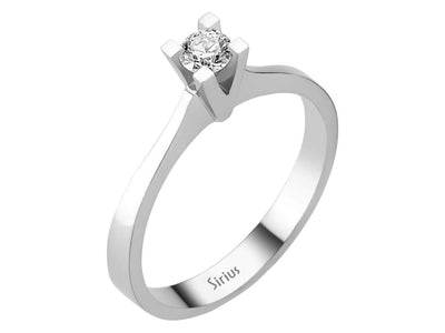F Color 0.19 Carat Diamond Soltaire Ring