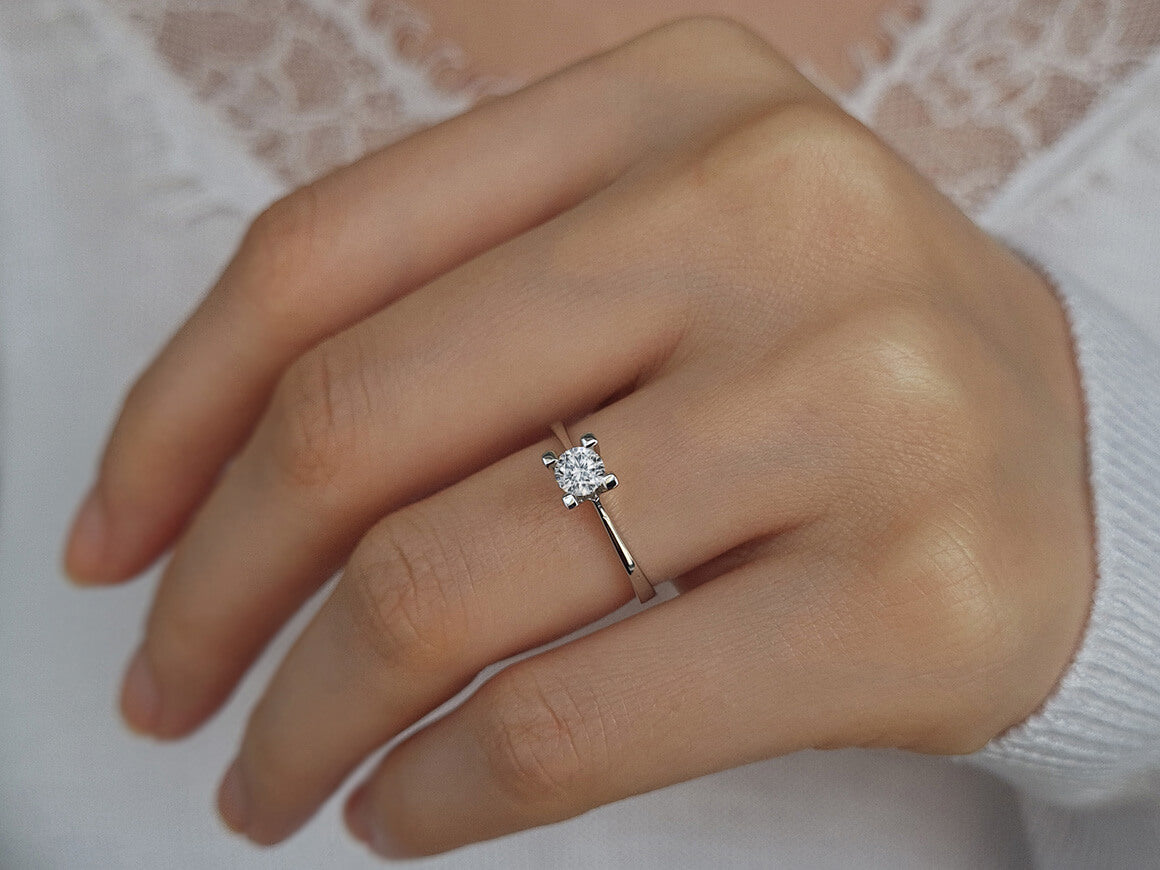 Bague solitaire en diamant de 0,29 carat