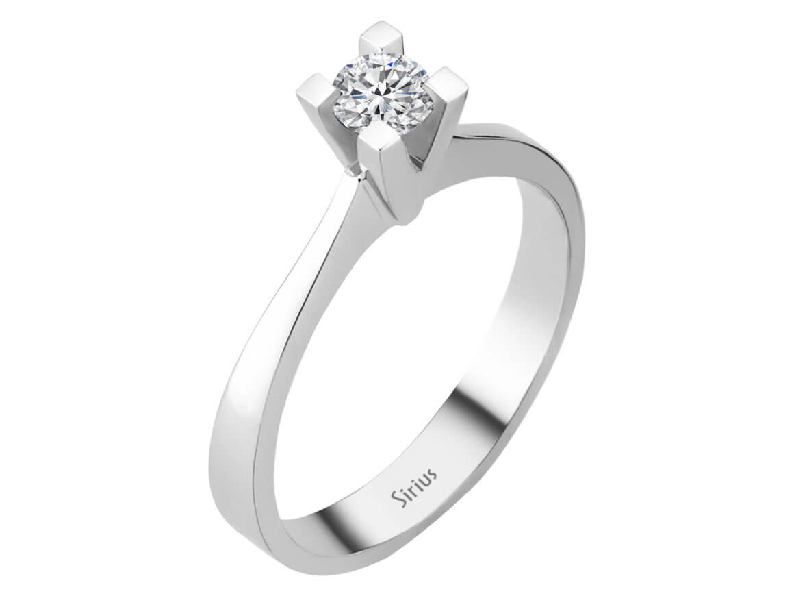 0,29 Karat Diamant Solitär Ring - handgefertigter Diamantschmuck aus Feingold | Sirius Diamant