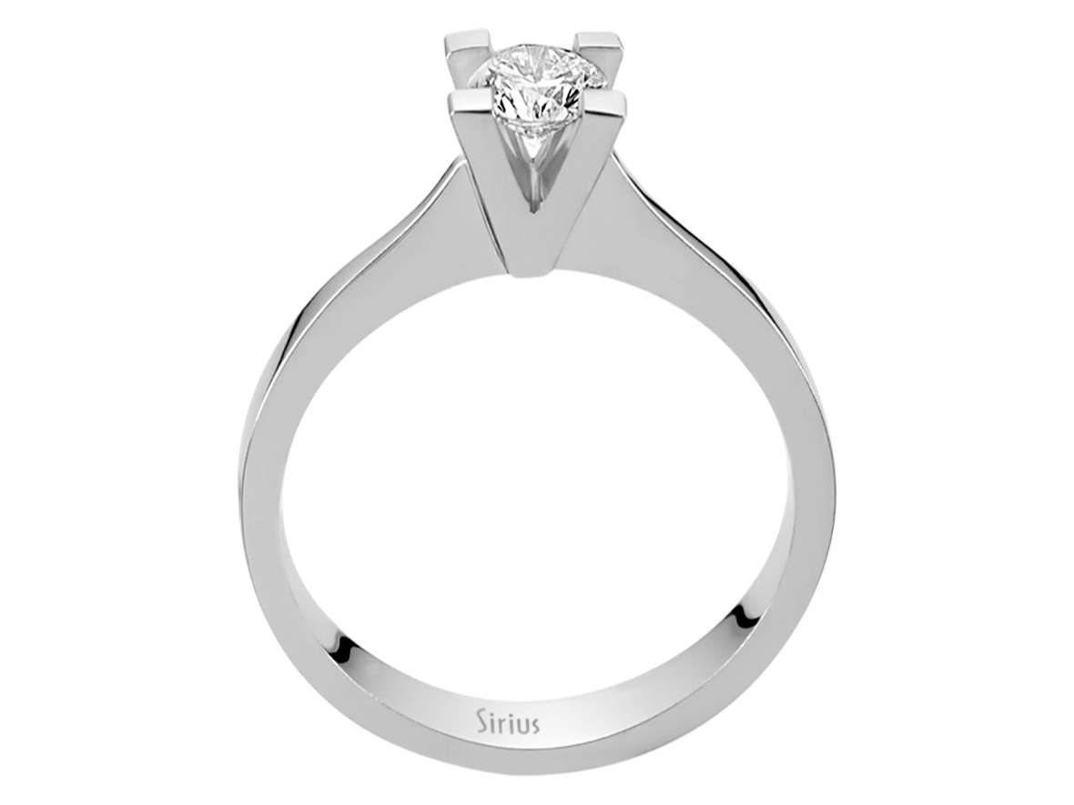 0,39 Karat Diamant Solitär Ring - handgefertigter Diamantschmuck aus Feingold | Sirius Diamant