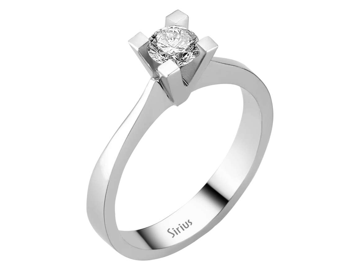 0,39 Karat Diamant Solitär Ring - handgefertigter Diamantschmuck aus Feingold | Sirius Diamant