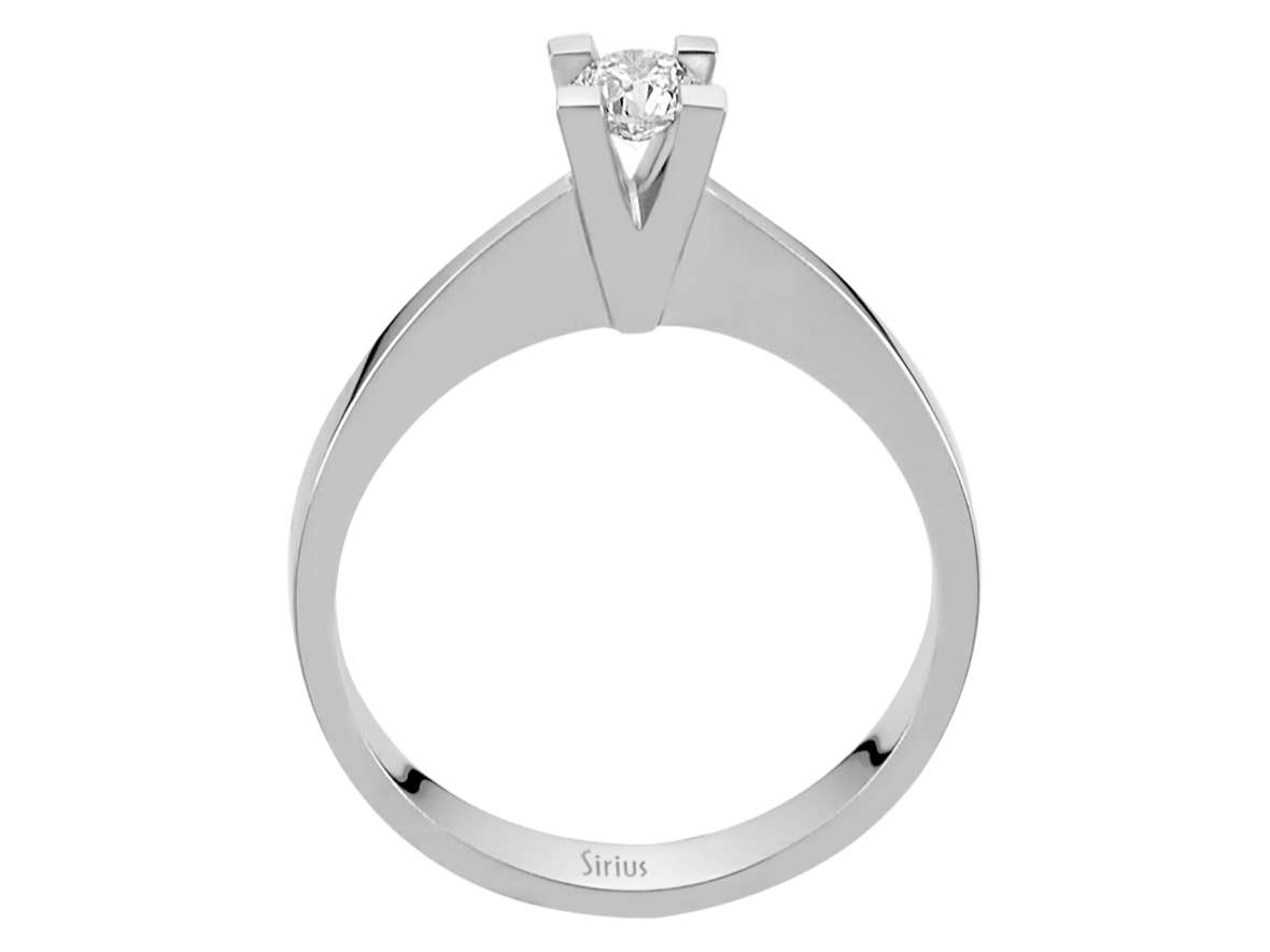 0,24 Karat Diamant Solitär Ring - handgefertigter Diamantschmuck aus Feingold | Sirius Diamant