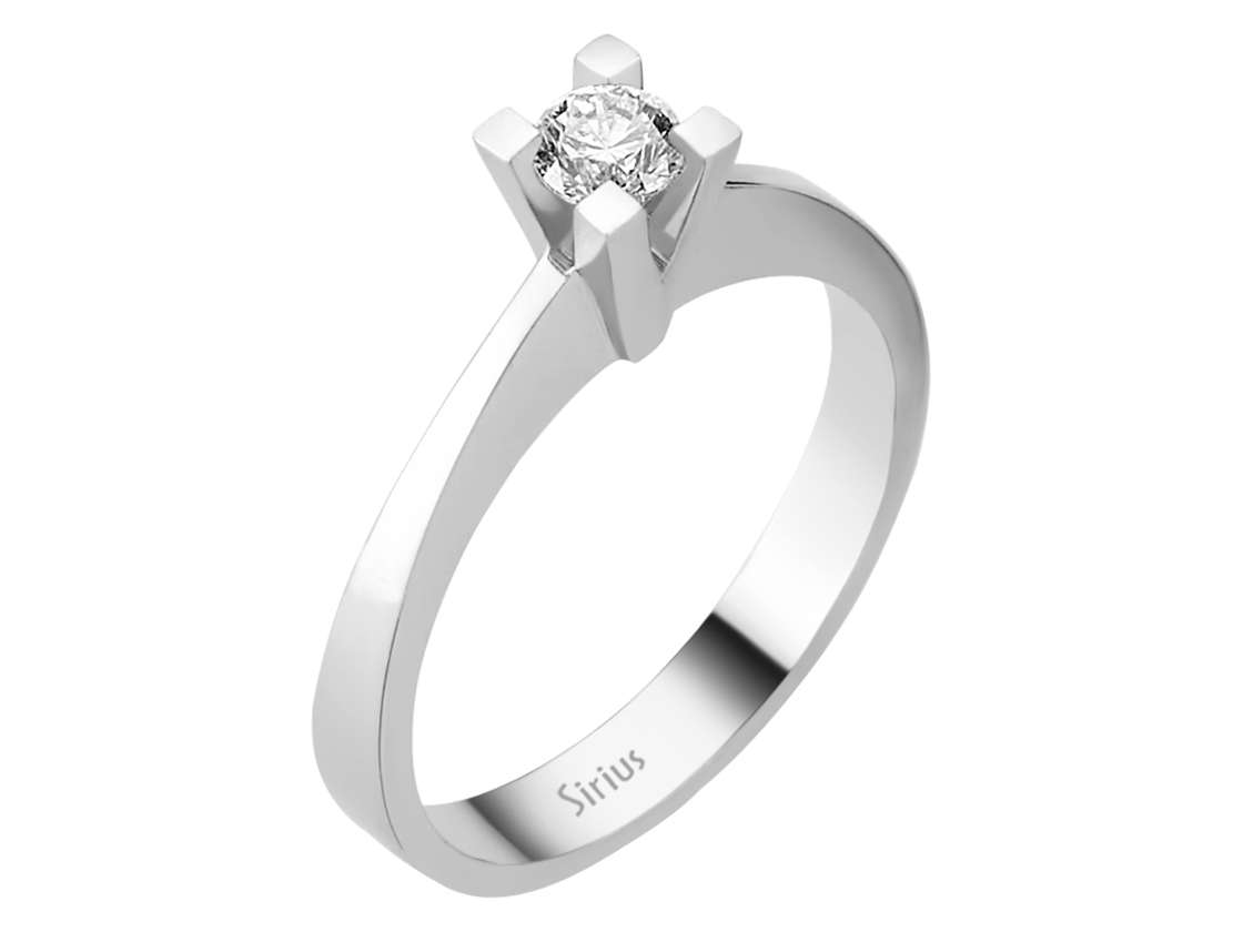 0,24 Karat Diamant Solitär Ring - handgefertigter Diamantschmuck aus Feingold | Sirius Diamant