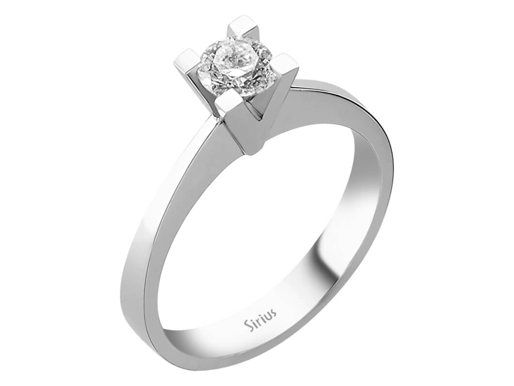 0,38 Karat Diamant Solitär Ring - handgefertigter Diamantschmuck aus Feingold | Sirius Diamant