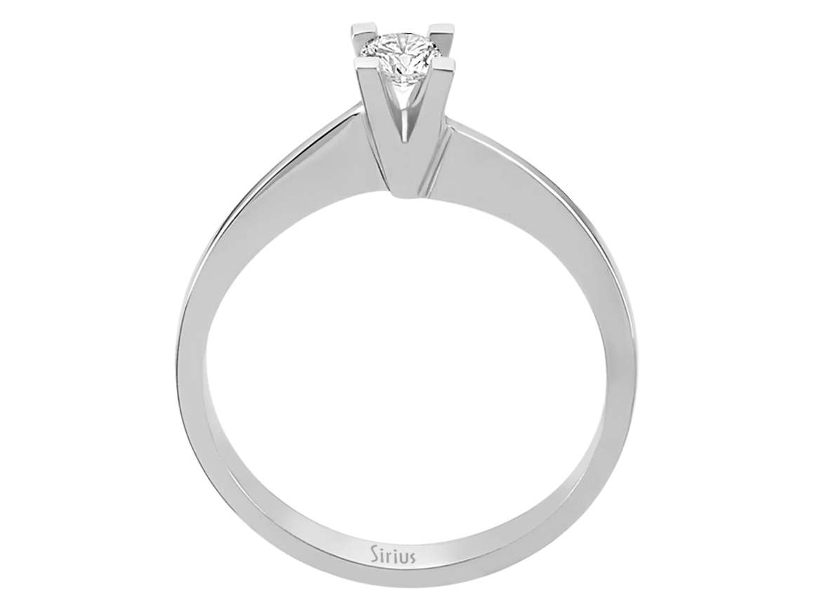 0,18 Karat Diamant Solitär Ring - handgefertigter Diamantschmuck aus Feingold | Sirius Diamant