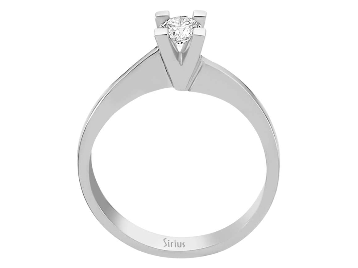 0,28 Karat Diamant Solitär Ring - handgefertigter Diamantschmuck aus Feingold | Sirius Diamant