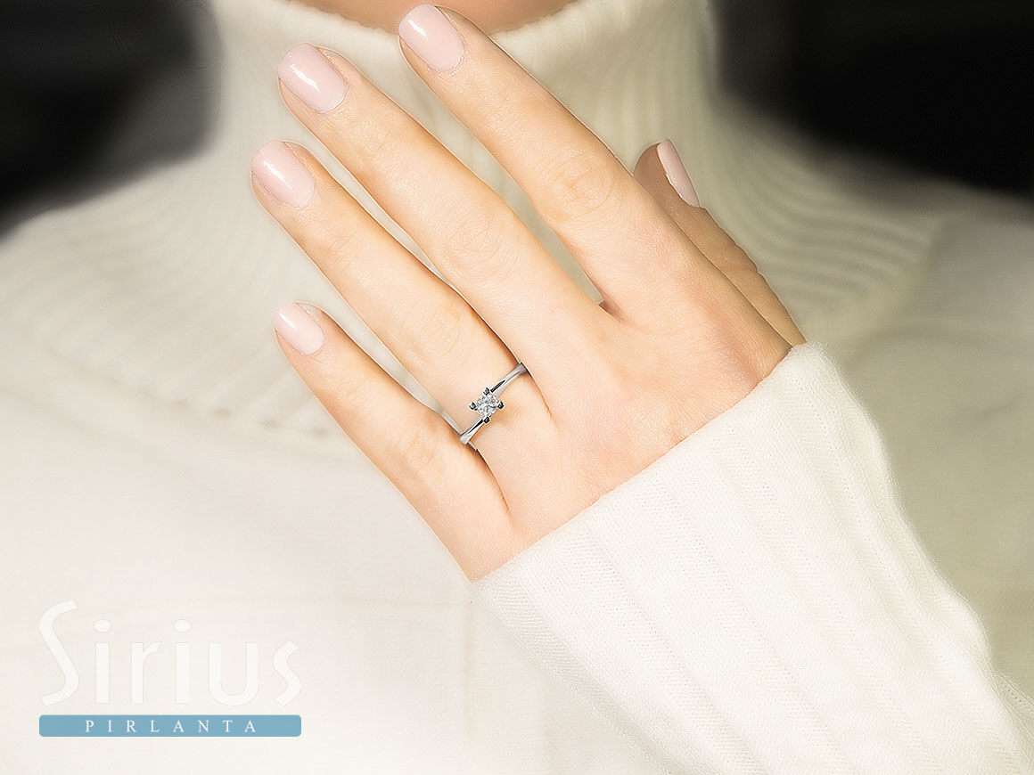 Bague solitaire en diamant de 0,28 carat