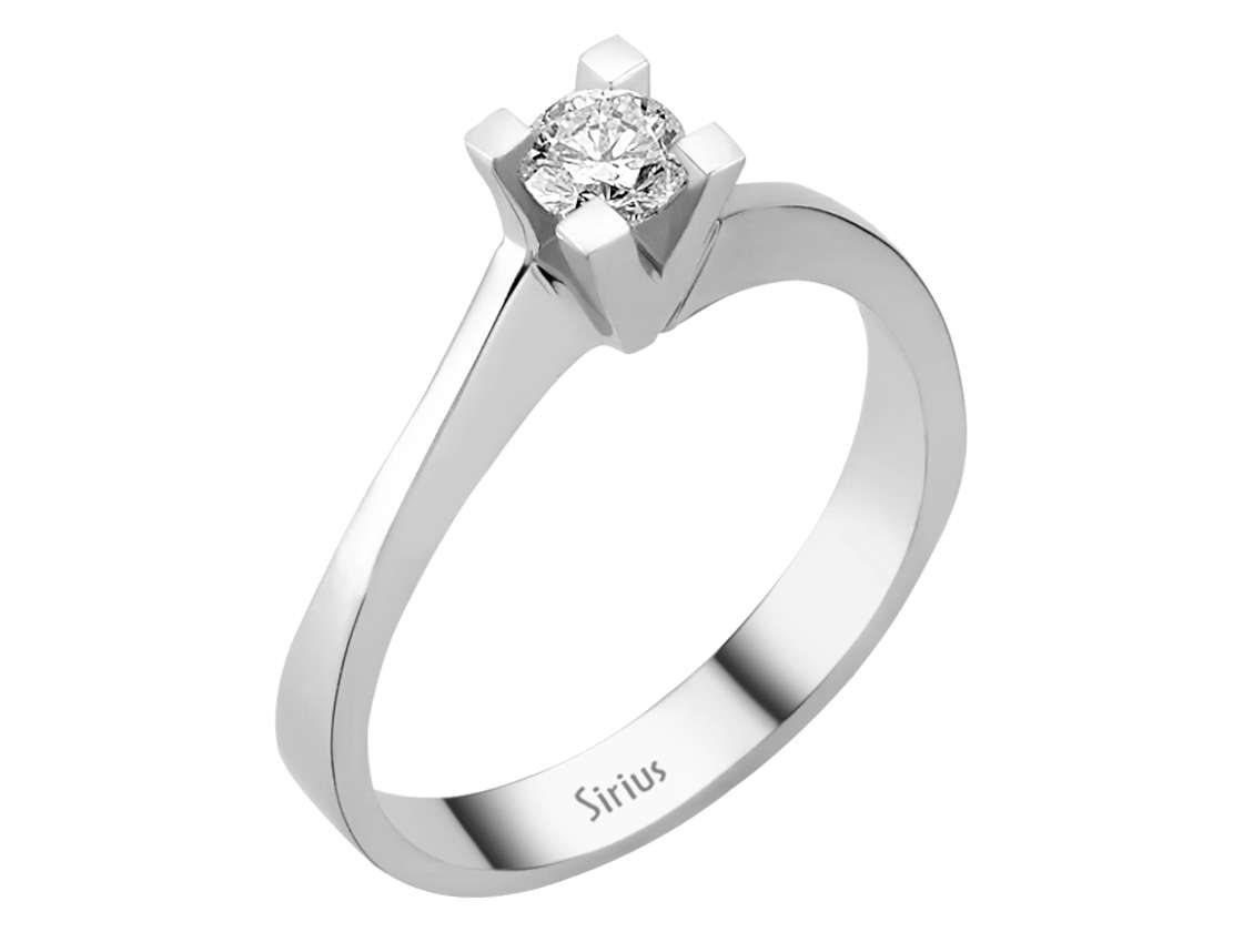 0,28 Karat Diamant Solitär Ring - handgefertigter Diamantschmuck aus Feingold | Sirius Diamant