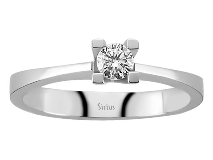G Farbe 0,19 Karat Diamant-Solitärring - handgefertigter Diamantschmuck aus Feingold | Sirius Diamant