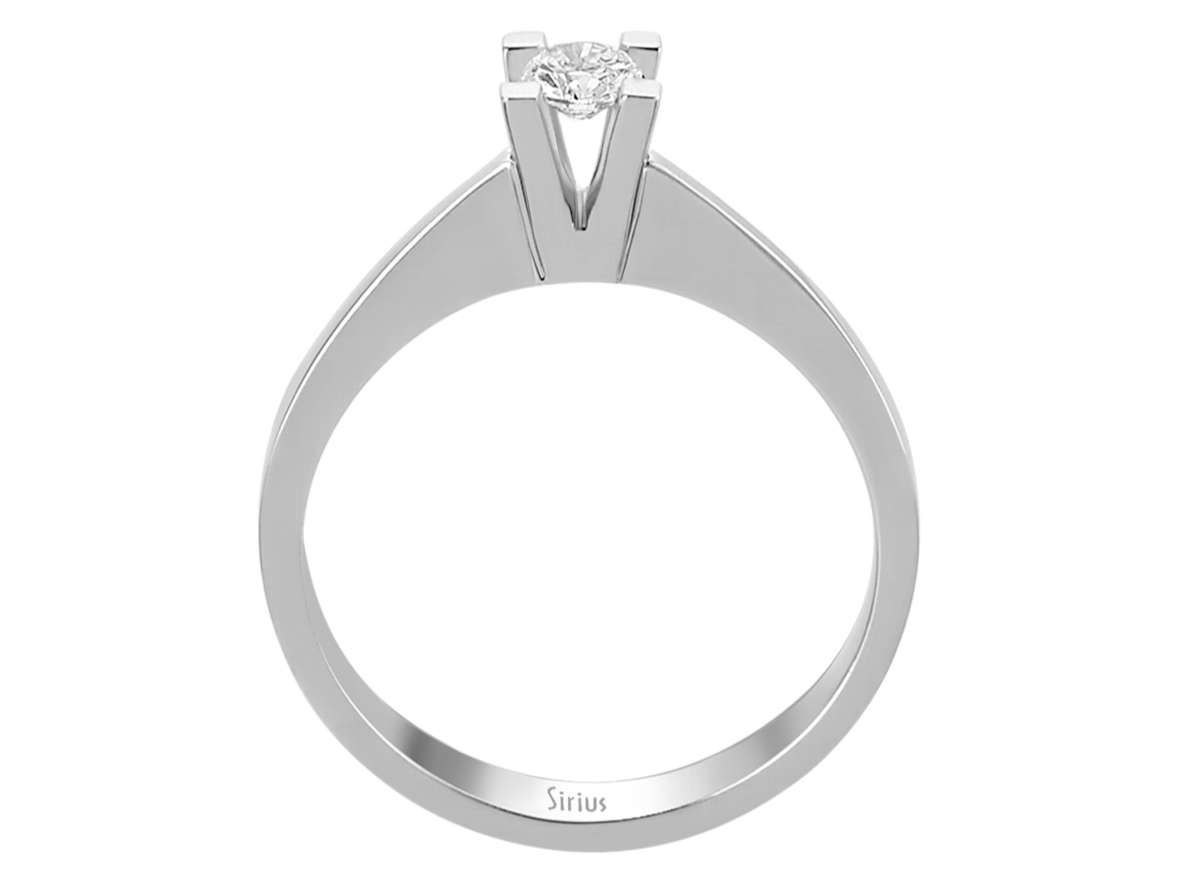 G Farbe 0,19 Karat Diamant-Solitärring - handgefertigter Diamantschmuck aus Feingold | Sirius Diamant
