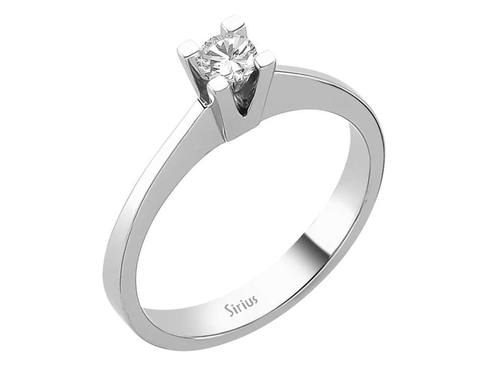 G Farbe 0,19 Karat Diamant-Solitärring - handgefertigter Diamantschmuck aus Feingold | Sirius Diamant