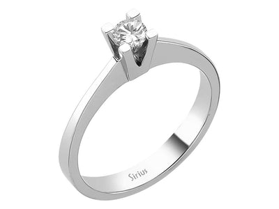 G color 0.19 carat diamond solitaire ring