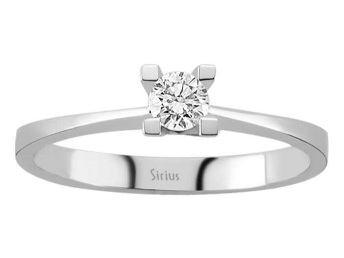 G Farbe 0,19 Karat Diamant-Solitär-Ring - handgefertigter Diamantschmuck aus Feingold | Sirius Diamant