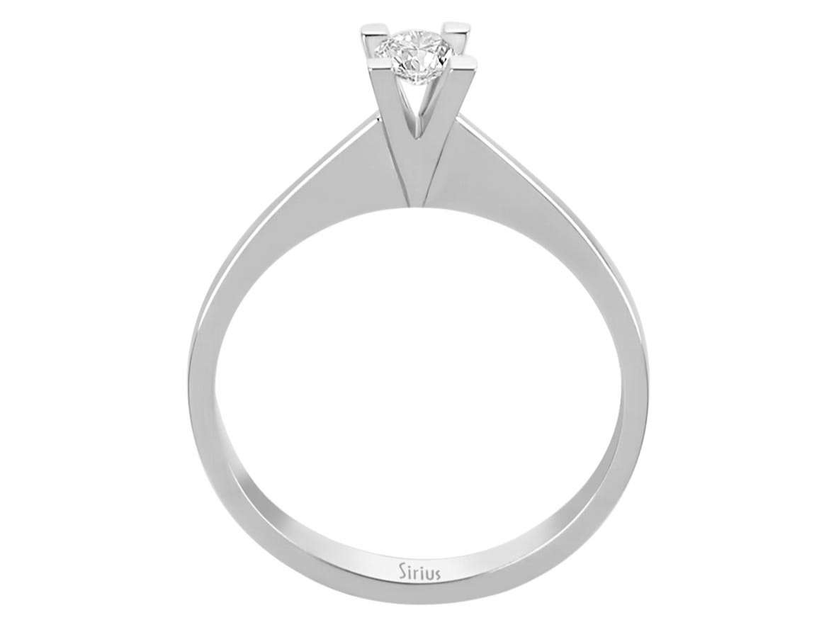 G Farbe 0,19 Karat Diamant-Solitär-Ring - handgefertigter Diamantschmuck aus Feingold | Sirius Diamant