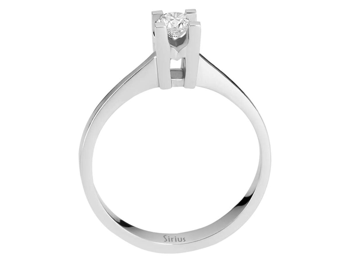0,24 Karat Diamant Solitär Ring - handgefertigter Diamantschmuck aus Feingold | Sirius Diamant