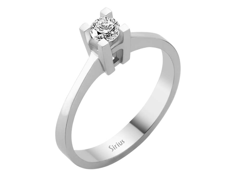 0,24 Karat Diamant Solitär Ring - handgefertigter Diamantschmuck aus Feingold | Sirius Diamant