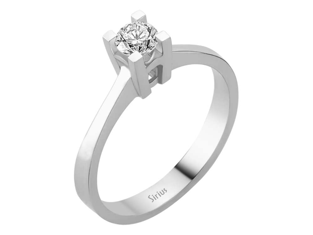 0,32 Karat Diamant Solitär Ring - handgefertigter Diamantschmuck aus Feingold | Sirius Diamant