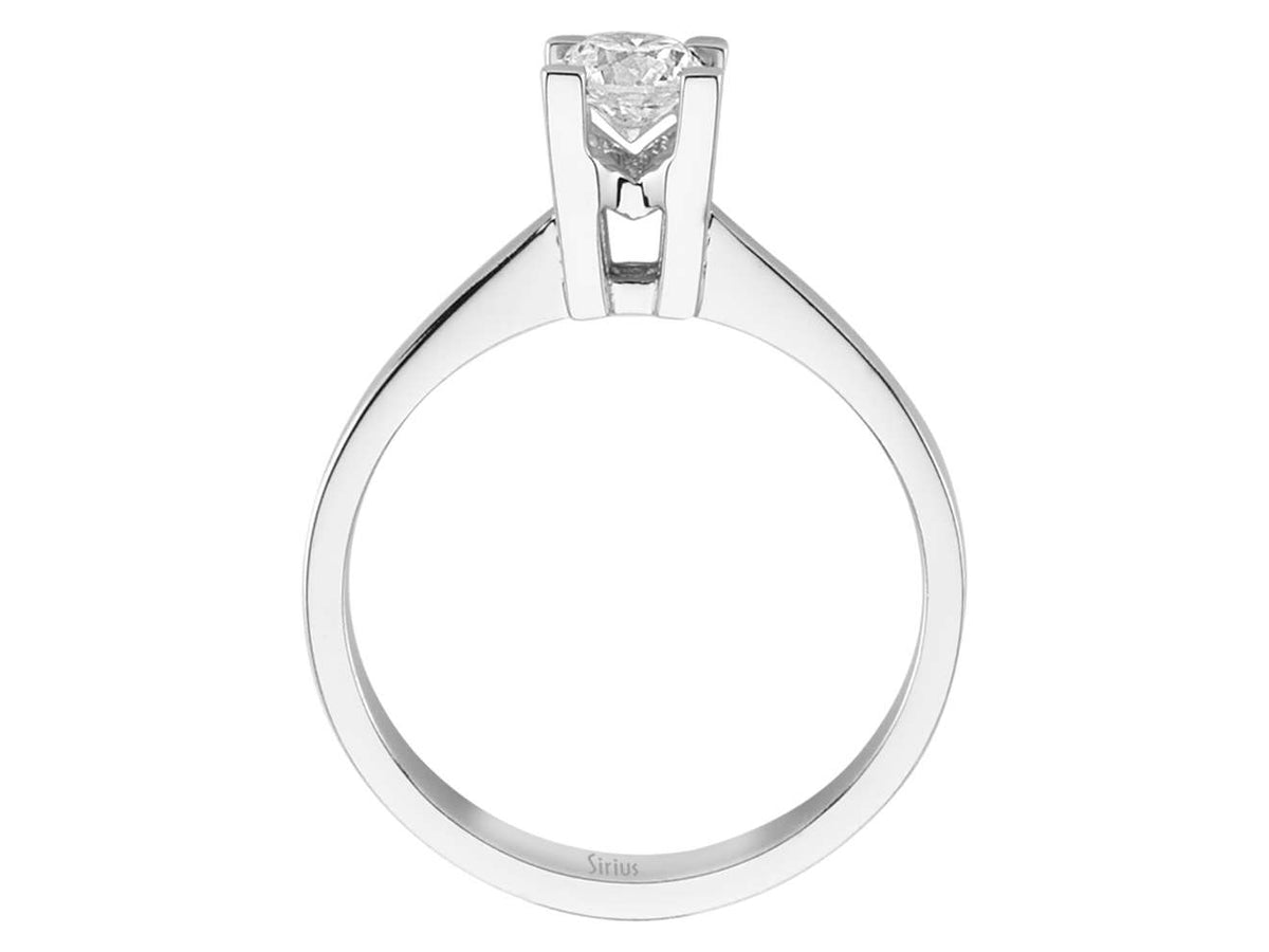 0,42 Karat Diamant Solitär Ring - handgefertigter Diamantschmuck aus Feingold | Sirius Diamant
