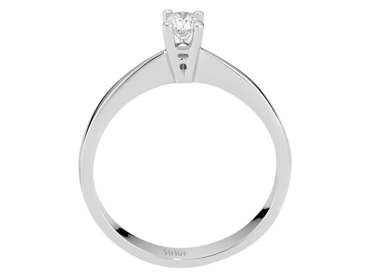 0,19 Karat Diamant Solitär Ring - handgefertigter Diamantschmuck aus Feingold | Sirius Diamant