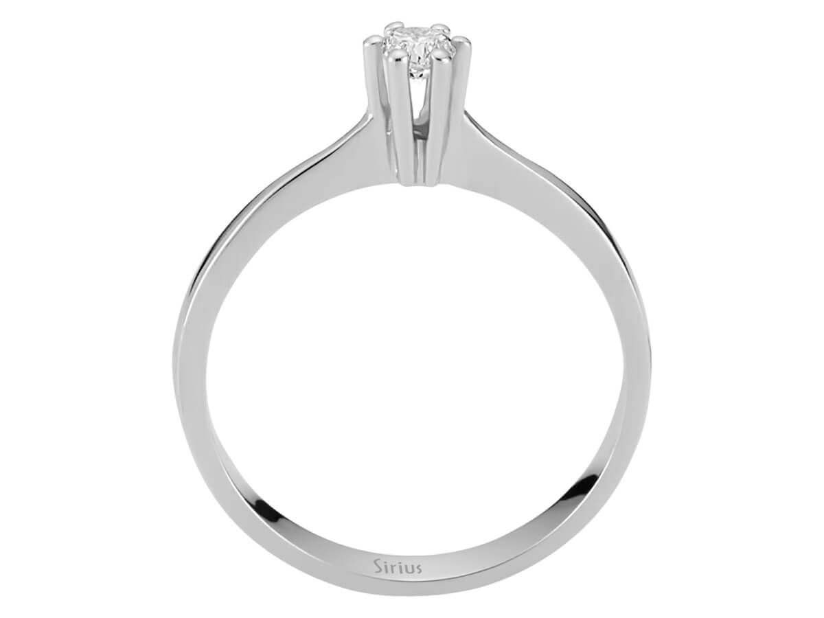 G Farbe 0,16 Karat Diamant Solitär Ring – handgefertigter Diamantschmuck aus Feingold | Sirius Diamant