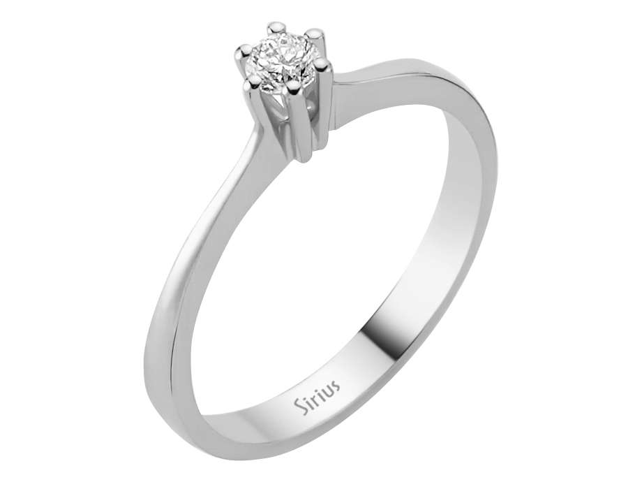 G Farbe 0,16 Karat Diamant Solitär Ring – handgefertigter Diamantschmuck aus Feingold | Sirius Diamant