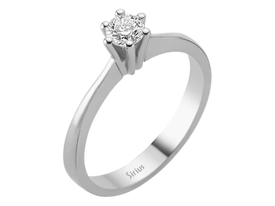 0,28 Karat Diamant Solitär Ring – handgefertigter Diamantschmuck aus Feingold | Sirius Diamant