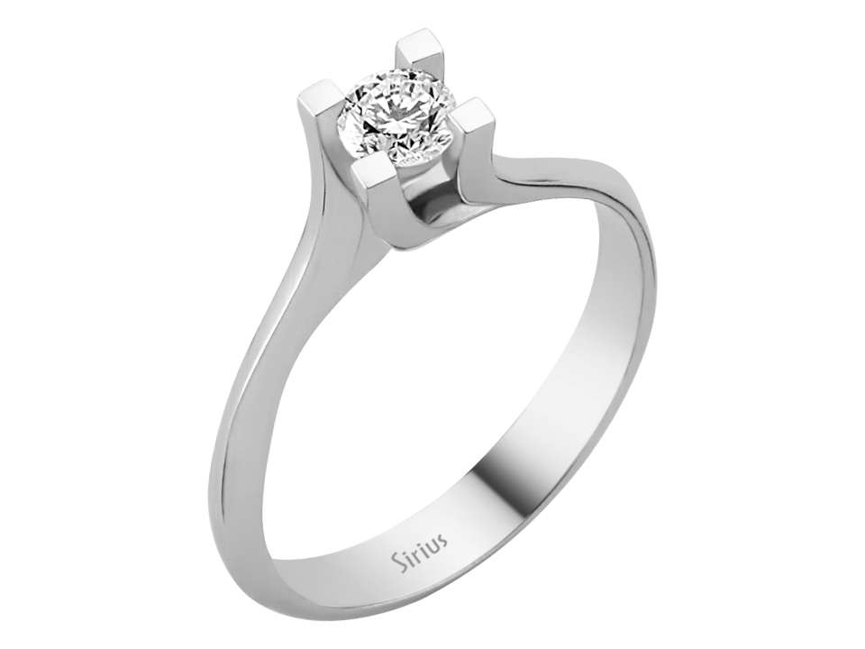 0,29 Karat Diamant Solitär Ring - handgefertigter Diamantschmuck aus Feingold | Sirius Diamant