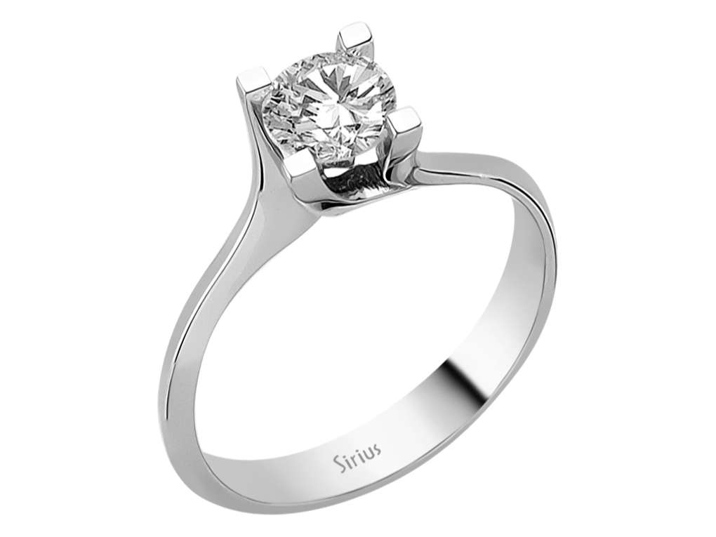 0,73 Karat Diamant Solitär Ring - handgefertigter Diamantschmuck aus Feingold | Sirius Diamant