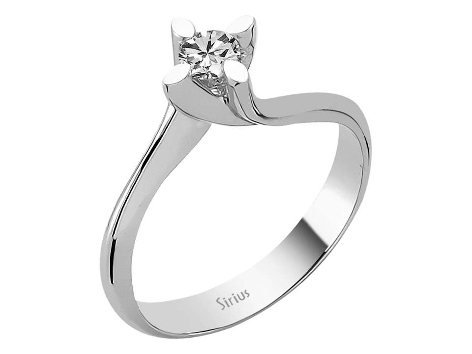 0,19 Karat Diamant Solitär Ring - handgefertigter Diamantschmuck aus Feingold | Sirius Diamant